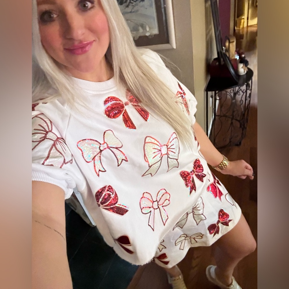 Queen of sparkles *set* red white bow